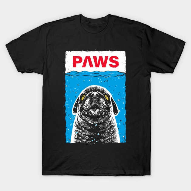 Paws Pug T-Shirt by barmalisiRTB